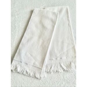 Set of 2 white kitchen decorative dish cloths